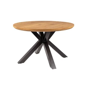 Stół ritmo dąb/czarny stelaż fi 120