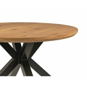 Stół ritmo dąb/czarny stelaż fi 120