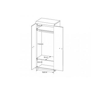 Szafa Link 80 Dąb Sonoma