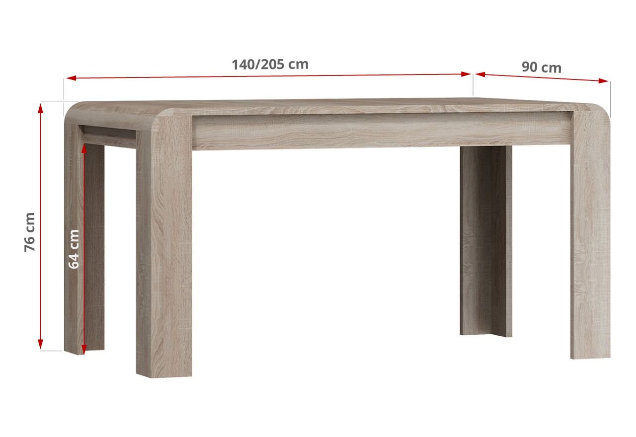 Stół Rozkładany Link Dąb Sonoma