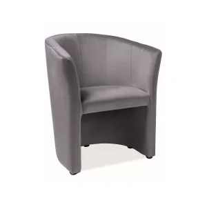 Fotel tm-1 velvet szary bluvel 14/ wenge