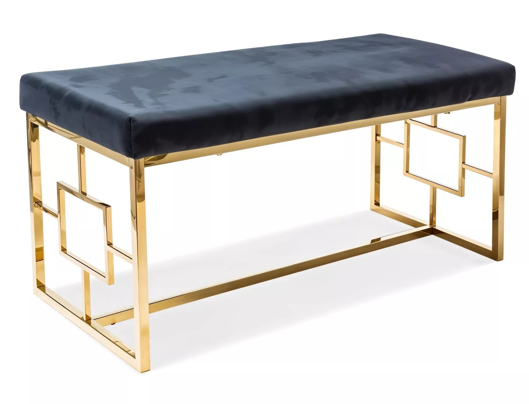 ławka noir złoty/czarny aksamit tap.105
