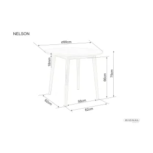 Stół nelson dąb miodowy 90x90