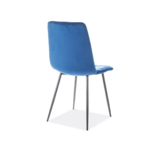 Krzesło mila velvet czarny stelaż/granatowy bluvel 86