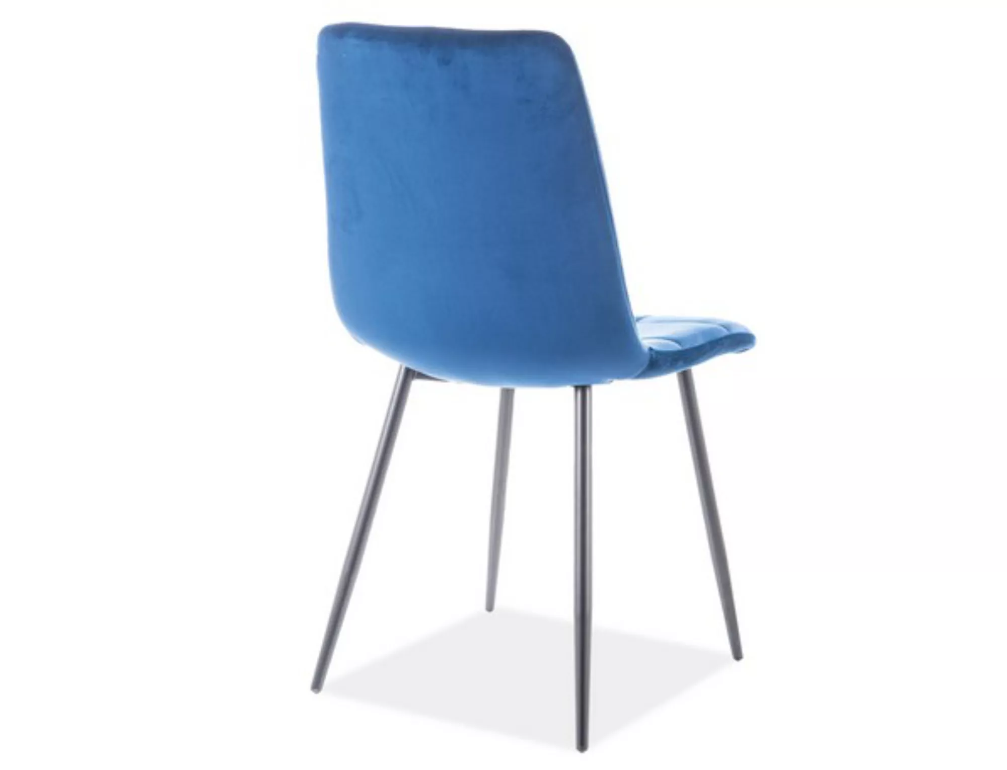 Krzesło mila velvet czarny stelaż/granatowy bluvel 86