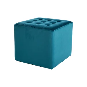 Puf lori velvet turkus bluvel 85