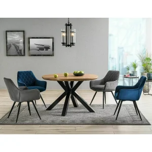 Krzesło linea velvet czarny stelaż/szary bluvel 14