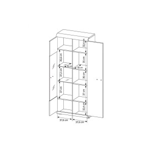 Witryna wysoka Link 80 Dąb Sonoma