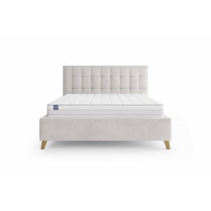 (140x200) PROMOCJA Łóżko tapicerowane Dolores + Stelaż + Materac + Pojemnik