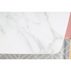 Stół saturn ii ceramic biały efekt marmuru/biały mat 160(210)x90