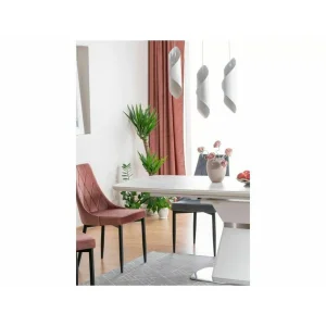 Stół saturn ii ceramic biały efekt marmuru/biały mat 160(210)x90