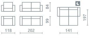Zestaw wypoczynkowy Enzo 3+1