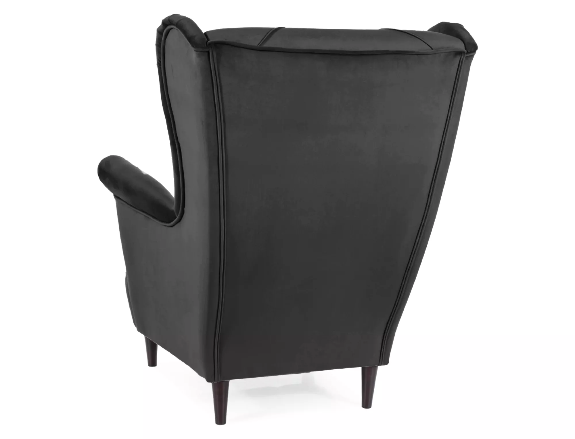 Fotel lady velvet czarny bluvel 19 / wenge