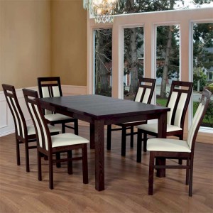 Stół Fornir Max 6 + 6 krzeseł Werona (zest. FX7)