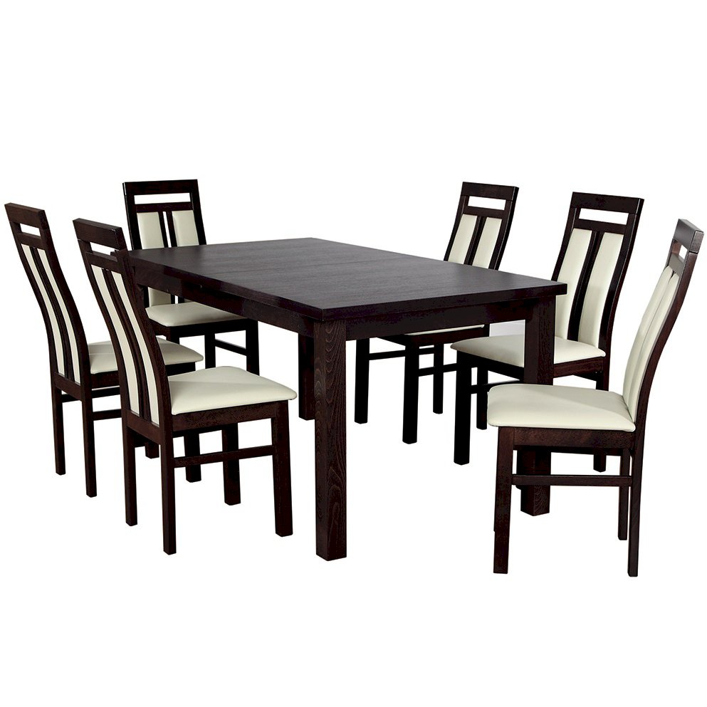 Stół Fornir Max 6 + 6 krzeseł Werona (zest. FX7)