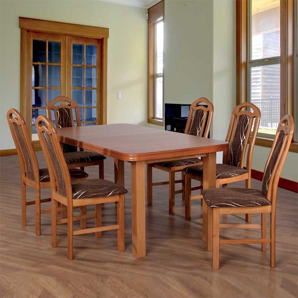 Stół Fornir 4 + 6 krzeseł W3 (zest. FX15)