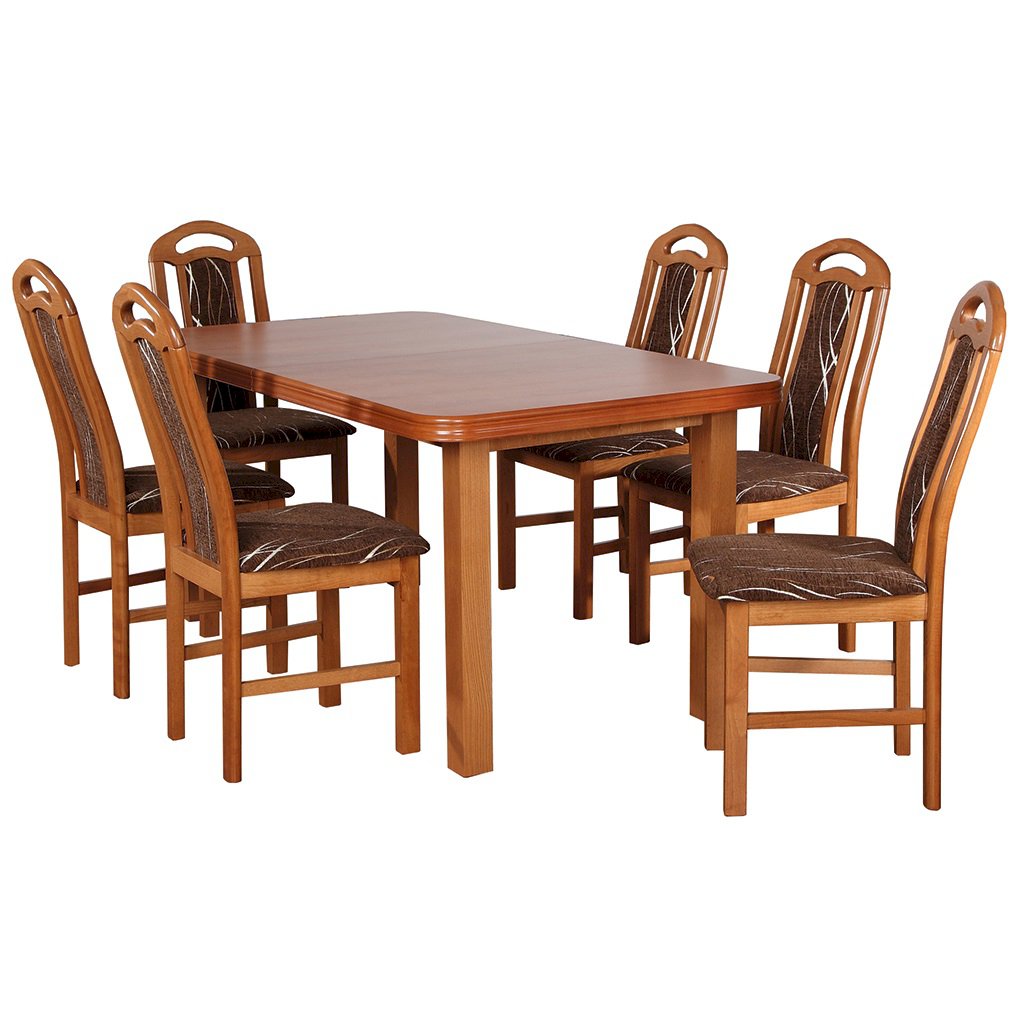 Stół Fornir 4 + 6 krzeseł W3 (zest. FX15)