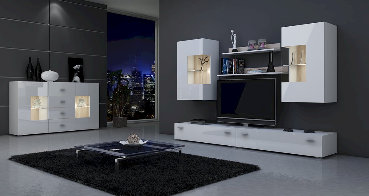 Meblościanka Hamburg Biała