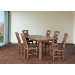 Stół Fornir 2 + 6 krzeseł Kamil (zest. FX16)