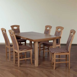 Stół Fornir 2 + 6 krzeseł Kamil (zest. FX16)