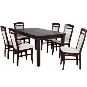 Stół Fornir Max 6 + 6 krzeseł Tolek (zest. FX13)