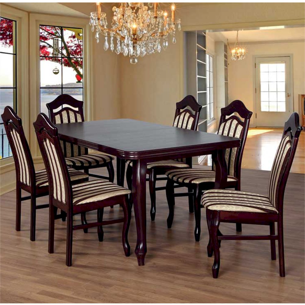 Stół Fornir 3 + 6 krzeseł Wojtek (zest. FX23)