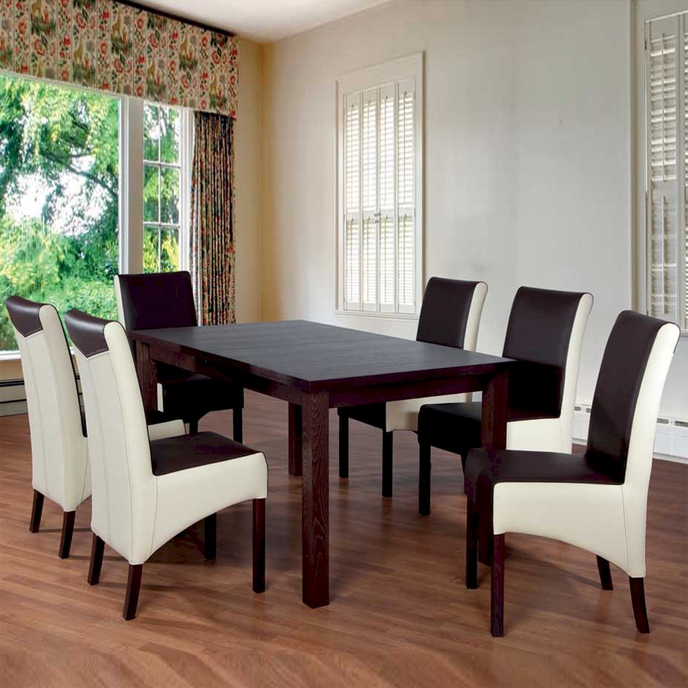 Stół Fornir Max 6 + 6 krzeseł Kinga (zest. FX5)