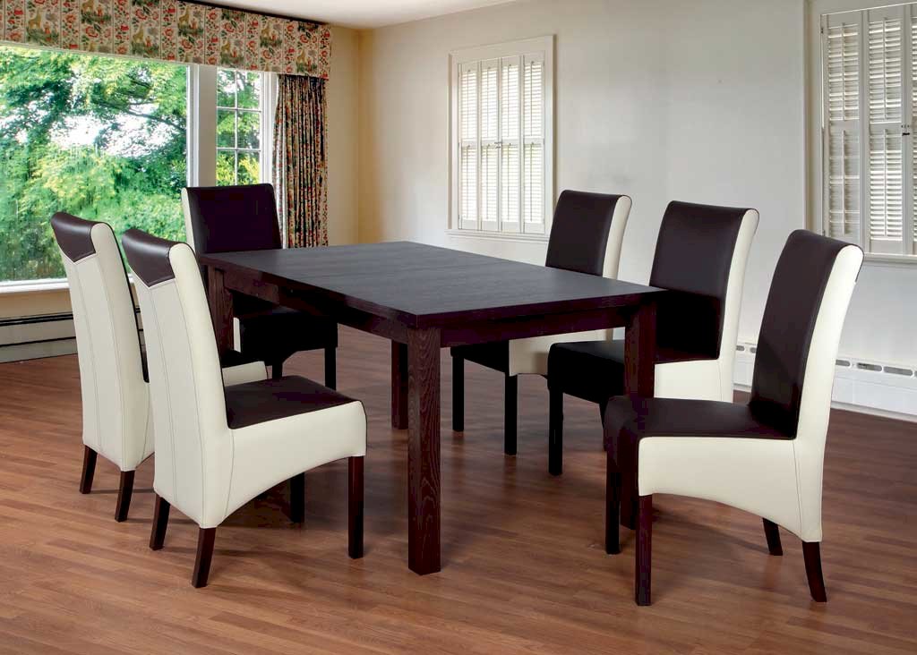 Stół Fornir Max 6 + 6 krzeseł Kinga (zest. FX5)