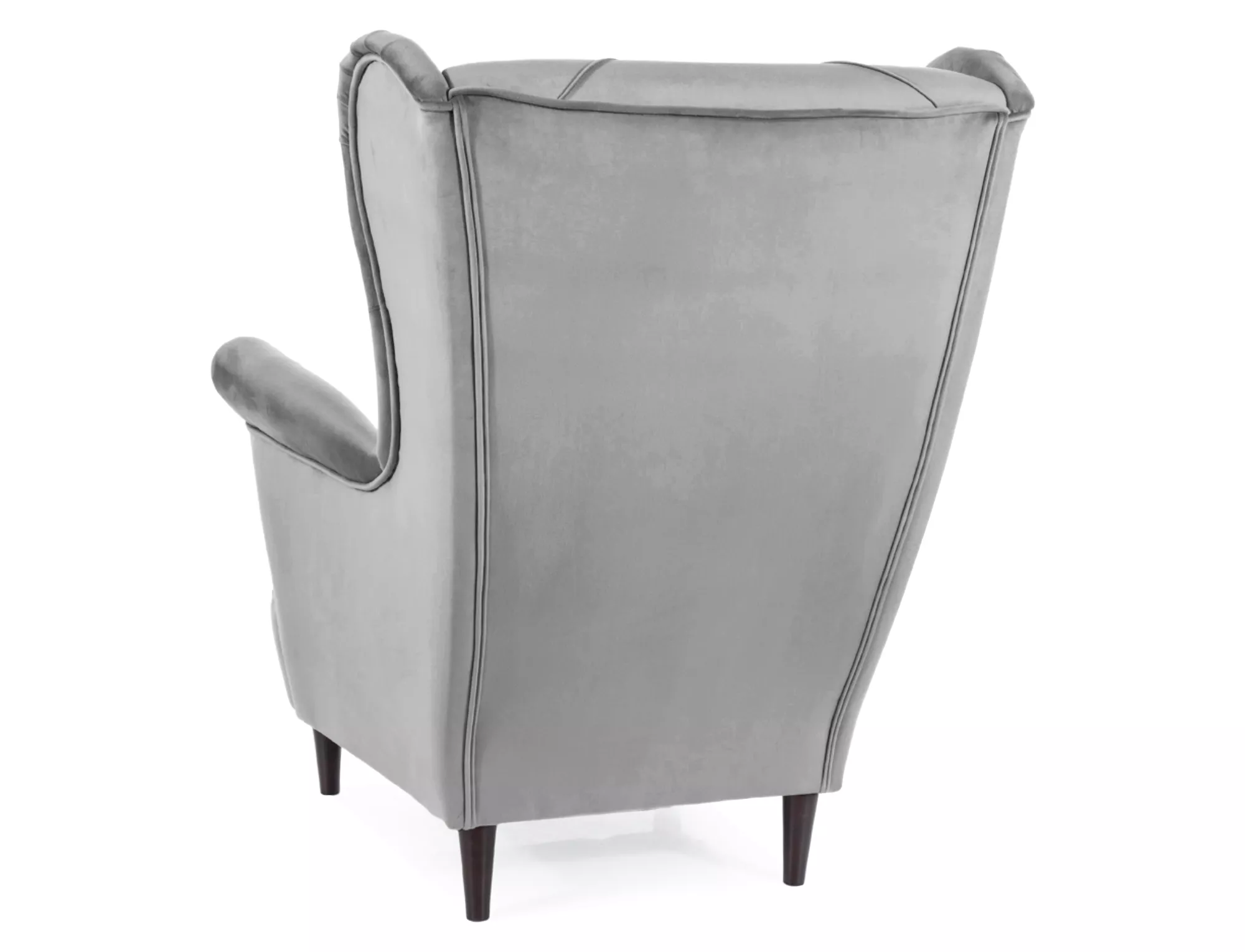 Fotel lady velvet szary bluvel 14 / wenge