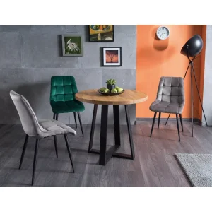 Krzesło chic velvet czarny stelaż/zielony bluvel 78