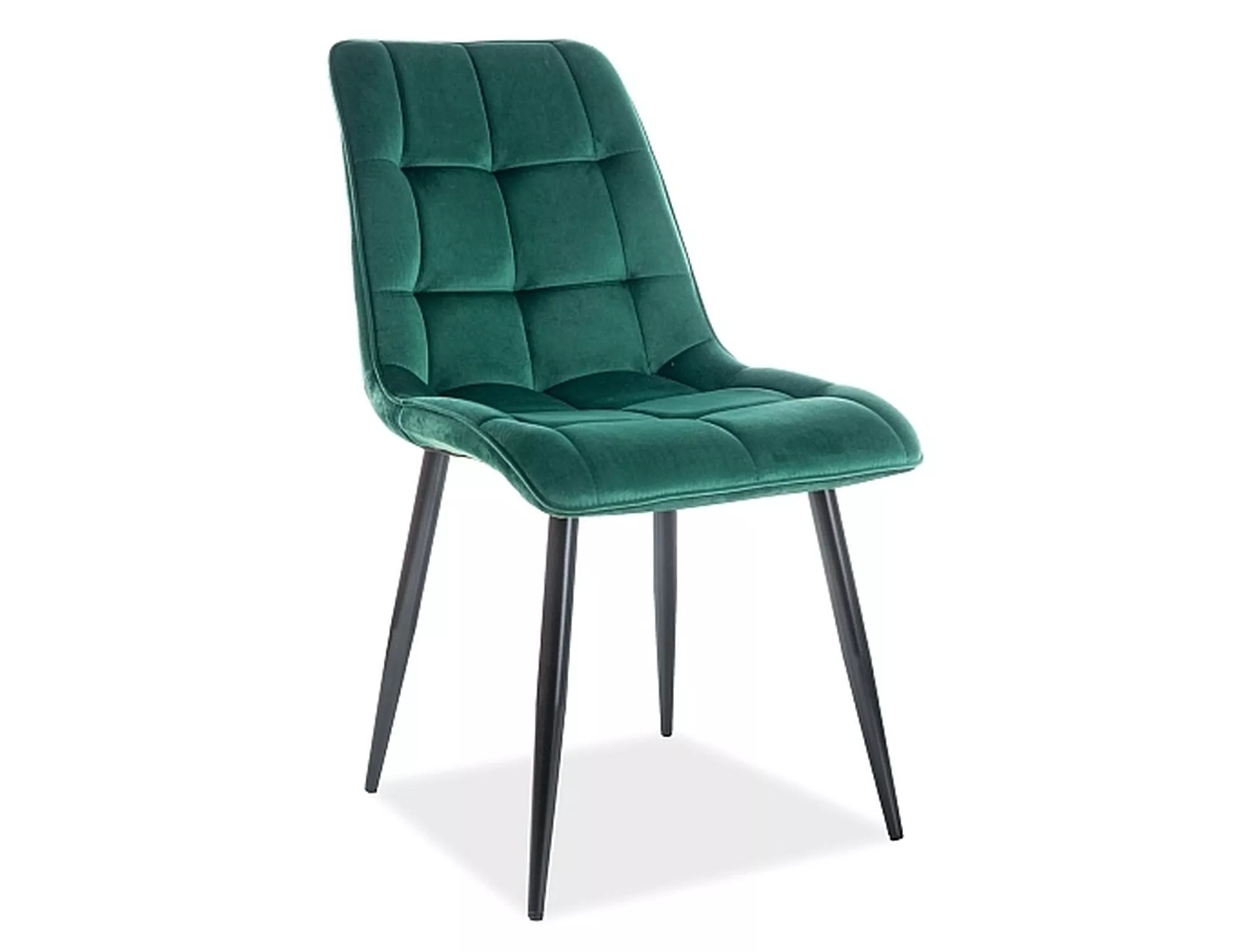 Krzesło chic velvet czarny stelaż/zielony bluvel 78