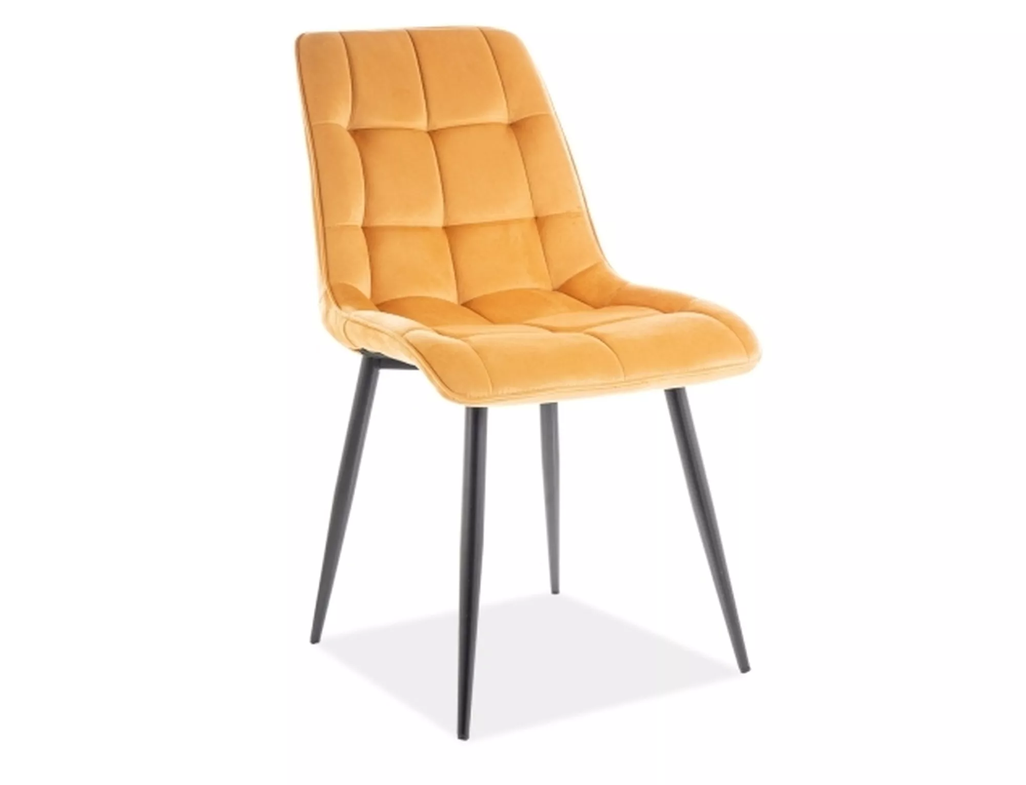 Krzesło chic velvet czarny stelaż/curry bluvel 68