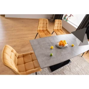 Krzesło chic velvet czarny stelaż/curry bluvel 68