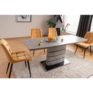 Krzesło chic velvet czarny stelaż/curry bluvel 68