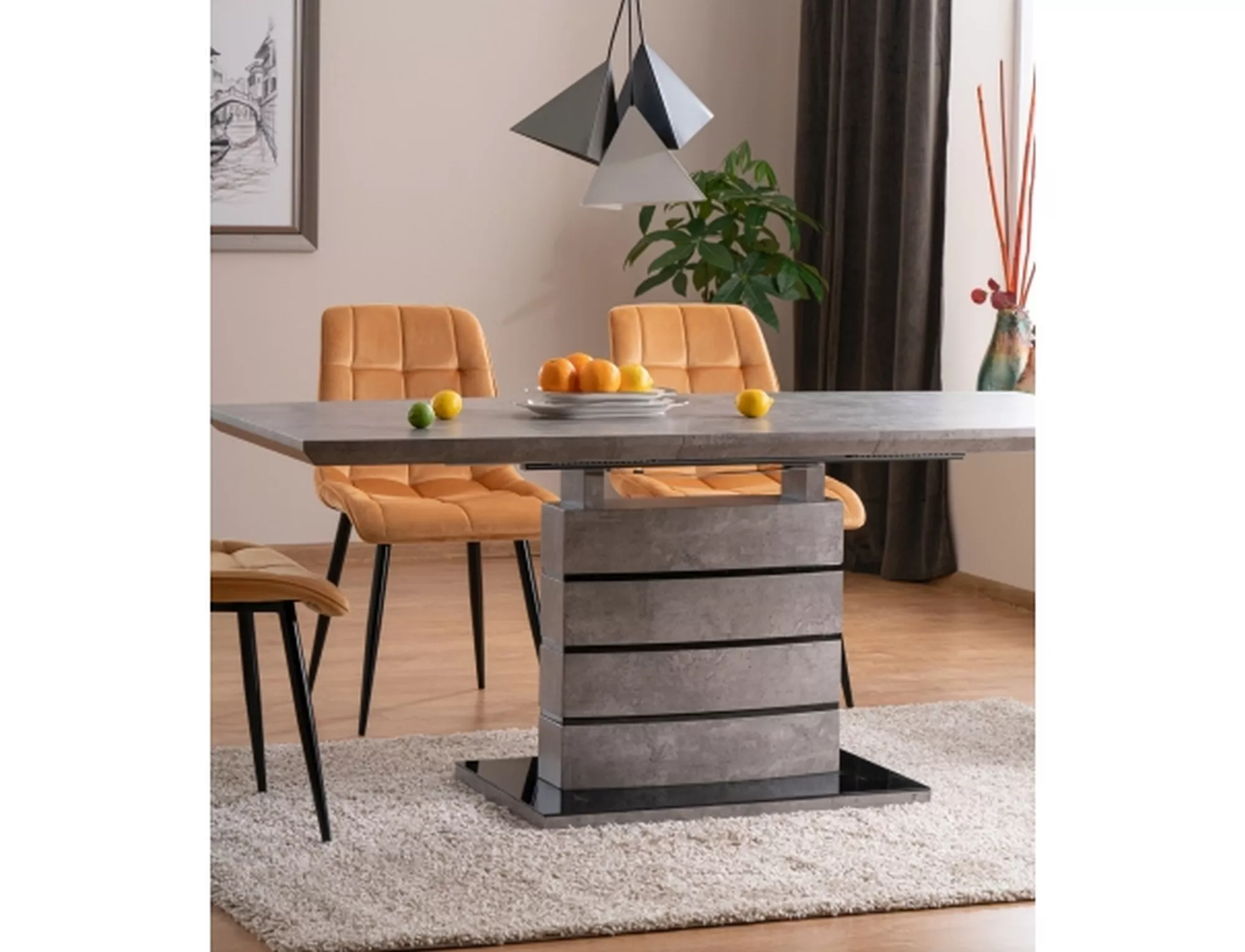 Krzesło chic velvet czarny stelaż/curry bluvel 68