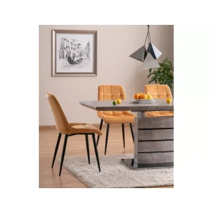 Krzesło chic velvet czarny stelaż/curry bluvel 68