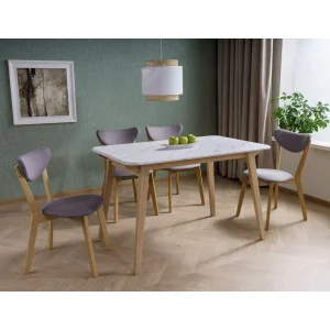 Krzesło brando dąb/szary tap. 130