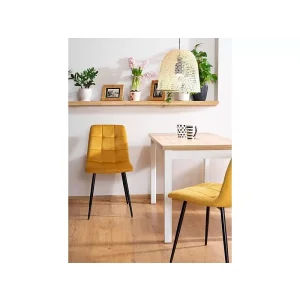 Stół adam dąb lancelot / biały mat 120x68