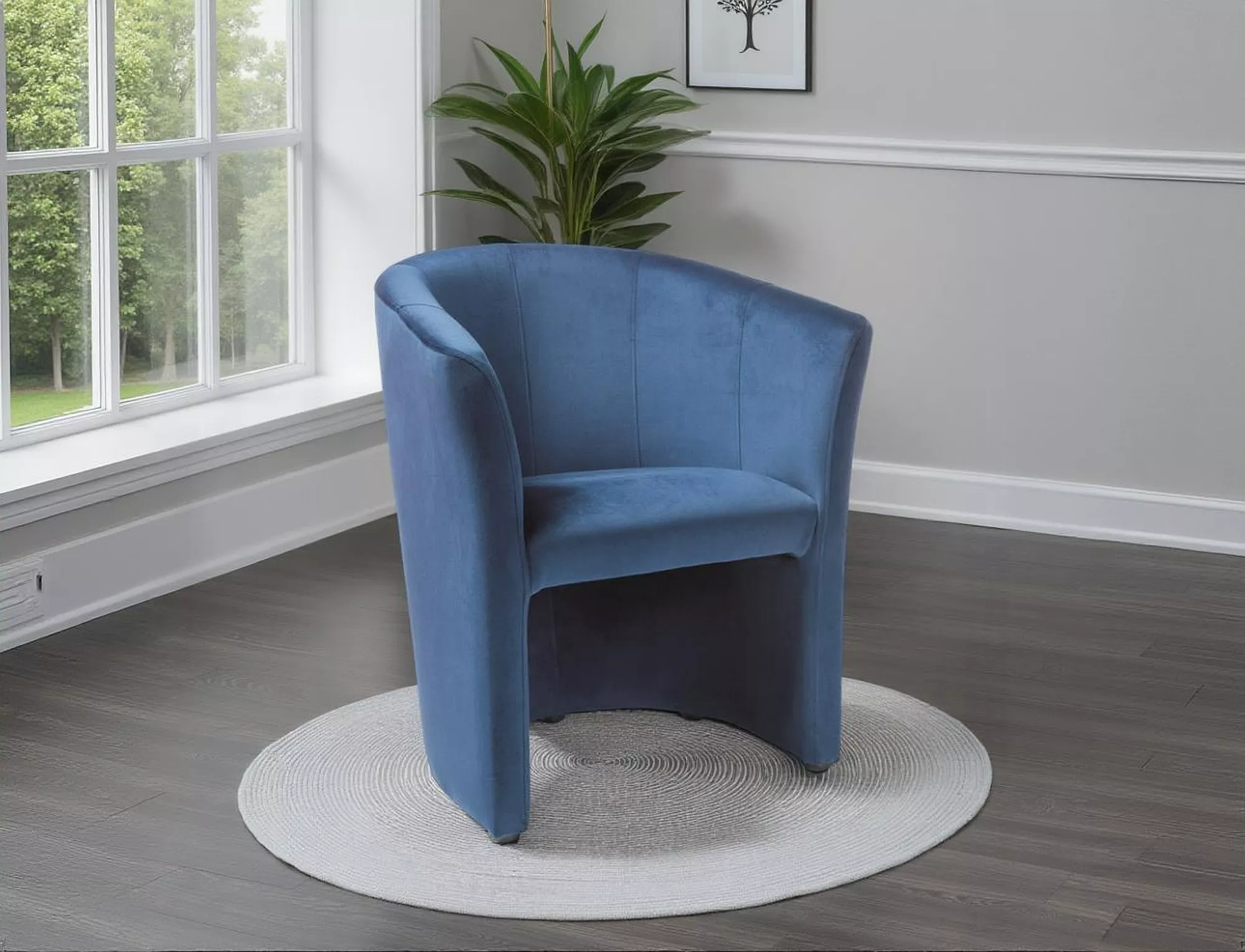 Fotel tm-1 velvet granatowy bluvel 86 / wenge