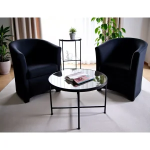 Fotel tm-1 velvet czarny bluvel 19/ wenge