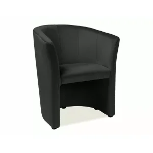 Fotel tm-1 velvet czarny bluvel 19/ wenge