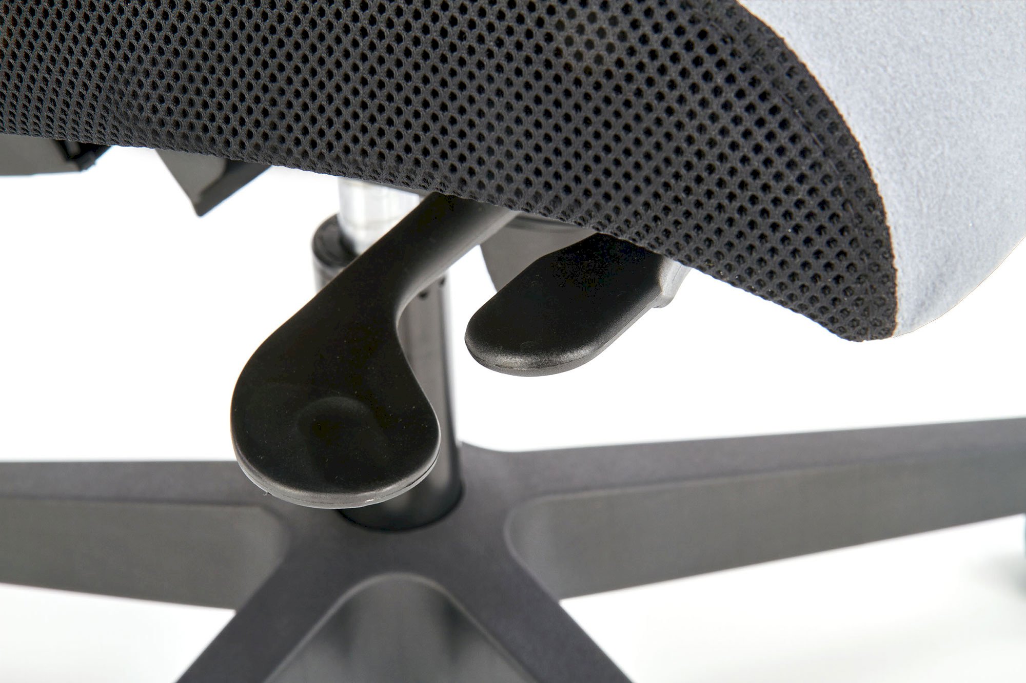 POP fotel pracowniczy, kolor: pasek boczny - czarny RN60999, front - popielaty M47