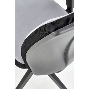 POP fotel pracowniczy, kolor: pasek boczny - czarny RN60999, front - popielaty M47