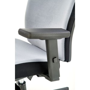 POP fotel pracowniczy, kolor: pasek boczny - czarny RN60999, front - popielaty M47