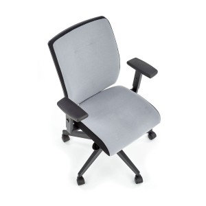 POP fotel pracowniczy, kolor: pasek boczny - czarny RN60999, front - popielaty M47