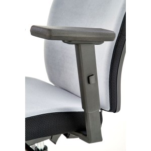 POP fotel pracowniczy, kolor: pasek boczny - czarny RN60999, front - popielaty M47