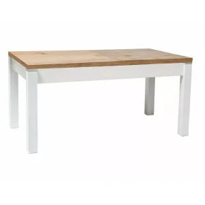 ławostół kleopatra dąb lancelot / biały półmat 124(164)x64x58(68)