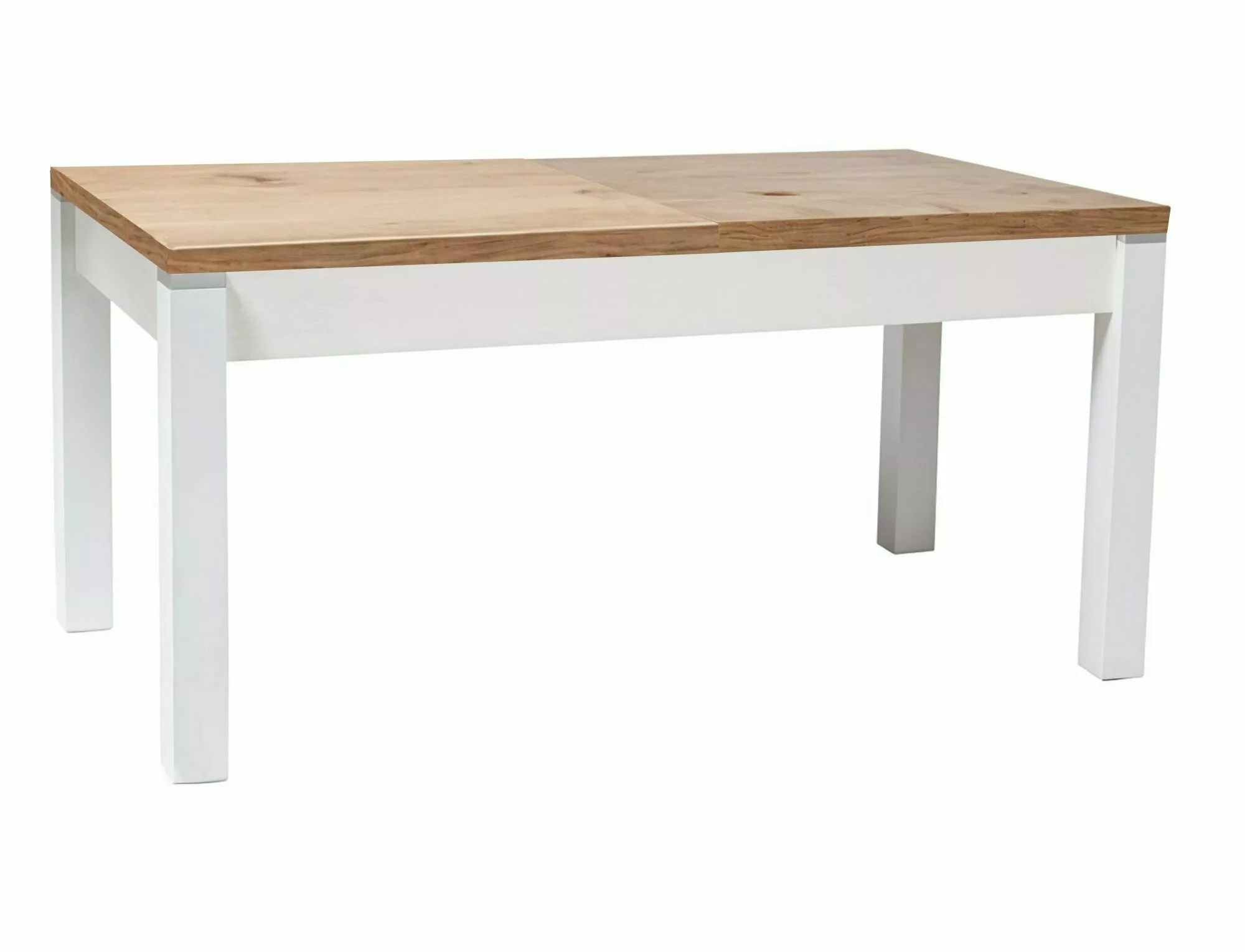 ławostół kleopatra dąb lancelot / biały półmat 124(164)x64x58(68)