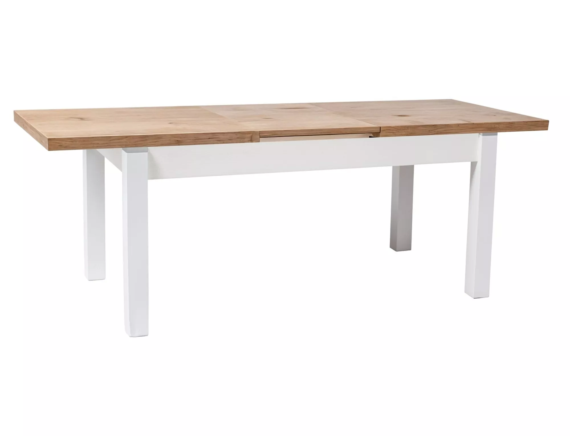 ławostół kleopatra dąb lancelot / biały półmat 124(164)x64x58(68)