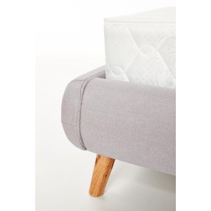 ELANDA 160cm łóżko jasny popiel